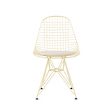 Herman Miller x HAY Eames Wire Chair With Upholstered Seat in Powder Yellow