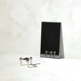 Stoff Nagel Candle Holder in Chrome