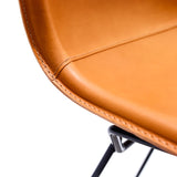Bertoia Leather Side Chair