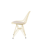 Herman Miller x HAY Eames Wire Chair With Upholstered Seat in Powder Yellow