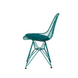 Herman Miller x HAY Eames Wire Chair With Upholstered Seat in Mint Green