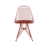 Herman Miller x HAY Eames Wire Chair With Upholstered Seat in Iron Red