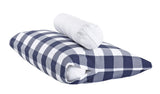 Therapeutic Pillow with Blue Check Pillowcase